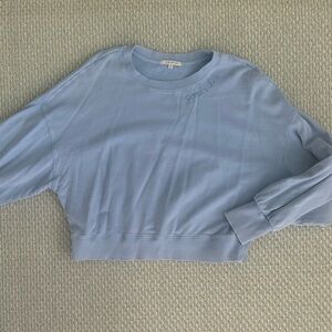 Z Supply Sky Blue Embroidered Top